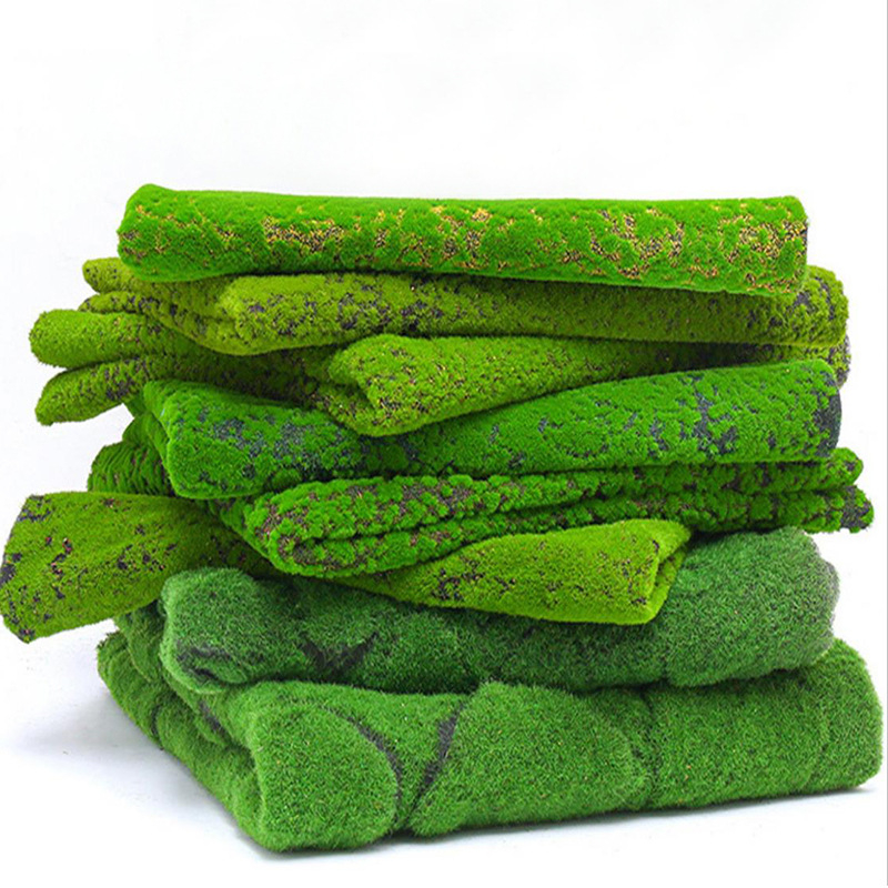 Mű moha gyep, flockolt selyem növény, modell 21488319, tájkép kirakat dekoráció