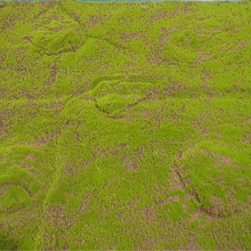 Mű moha gyep, flockolt selyem növény, modell 21488319, tájkép kirakat dekoráció