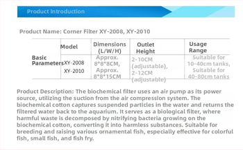 Kutni filter za akvarij s filtrom od Letter Friends