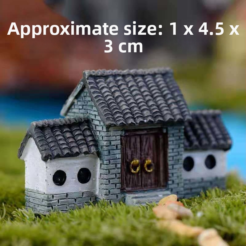 Miniatiūrinė scenos dekoracija iš dervos, Romos kolona, akvariumo kraštovaizdžiui, paviljono dekoras