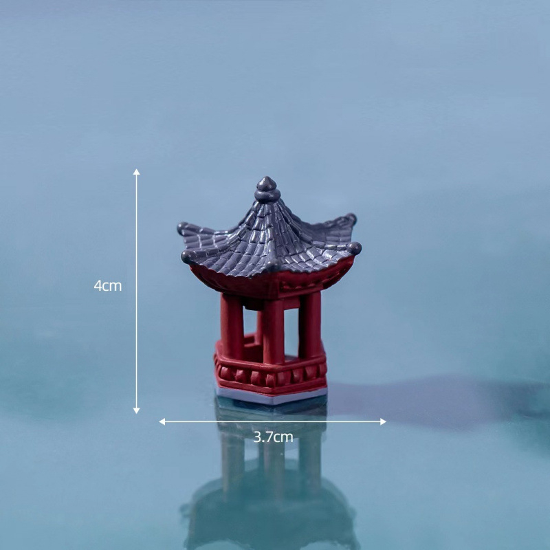 Miniatiūrinė scenos dekoracija iš dervos, Romos kolona, akvariumo kraštovaizdžiui, paviljono dekoras