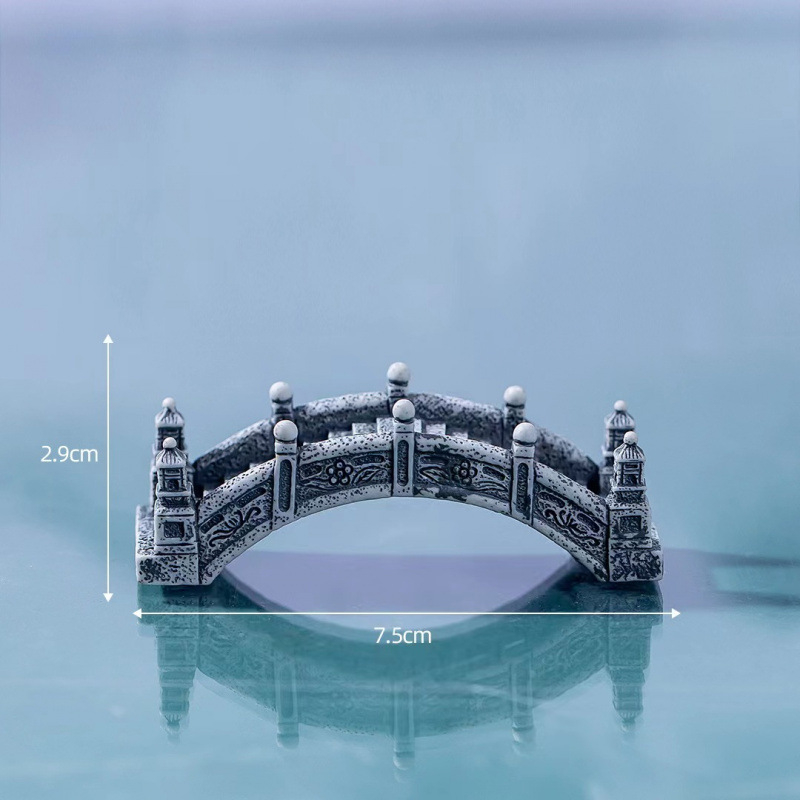 Miniatiūrinė scenos dekoracija iš dervos, Romos kolona, akvariumo kraštovaizdžiui, paviljono dekoras