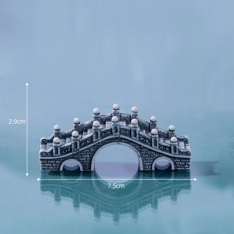 Miniatiūrinė scenos dekoracija iš dervos, Romos kolona, akvariumo kraštovaizdžiui, paviljono dekoras