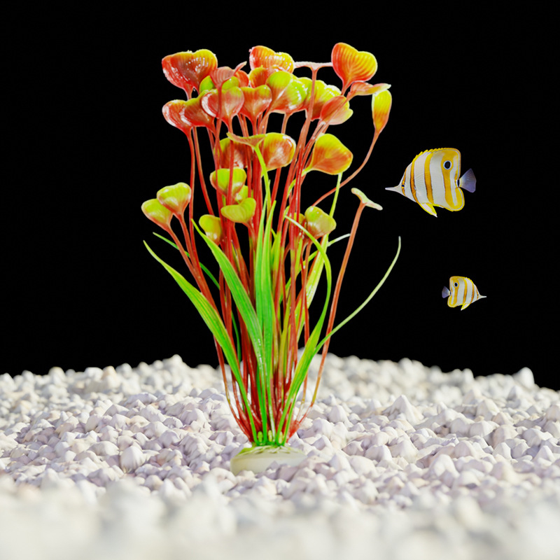 PVC ukrasna biljka za akvarij za uređenje krajolika – umjetna biljka, marka Little jiaola, stil Love grass, težina 117 g