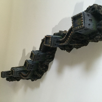 Διάκοσμος ενυδρείου τοπίο με μοτίβο Μεγάλου Τείχους, κινέζικου στυλ ρητίνης, συνθετικό υλικό