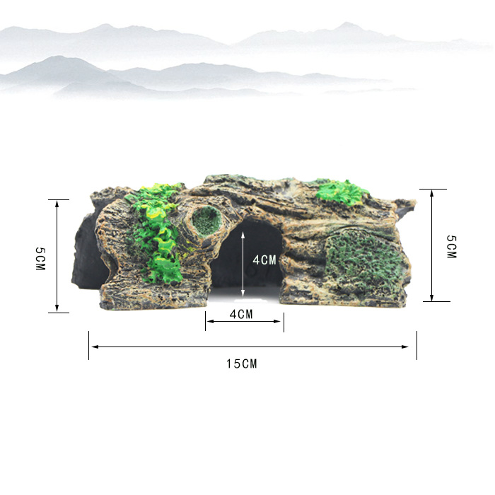 Akváriumi barlang dísz gyantából – halak és teknősök számára