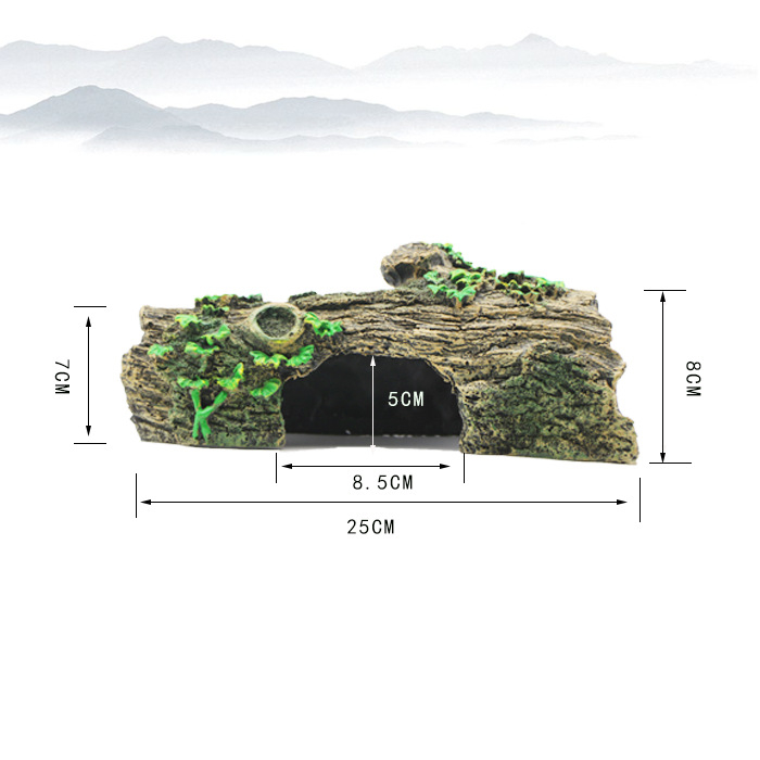 Akváriumi barlang dísz gyantából – halak és teknősök számára