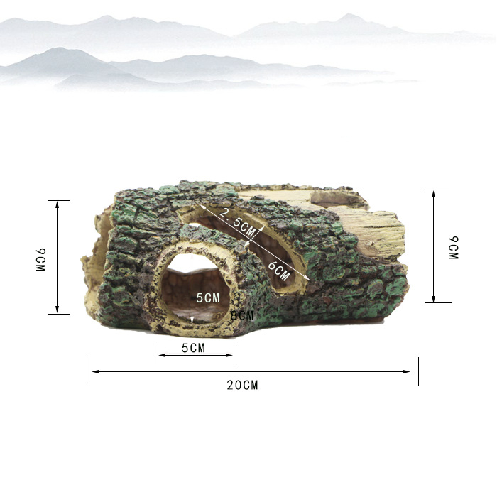 Akváriumi barlang dísz gyantából – halak és teknősök számára