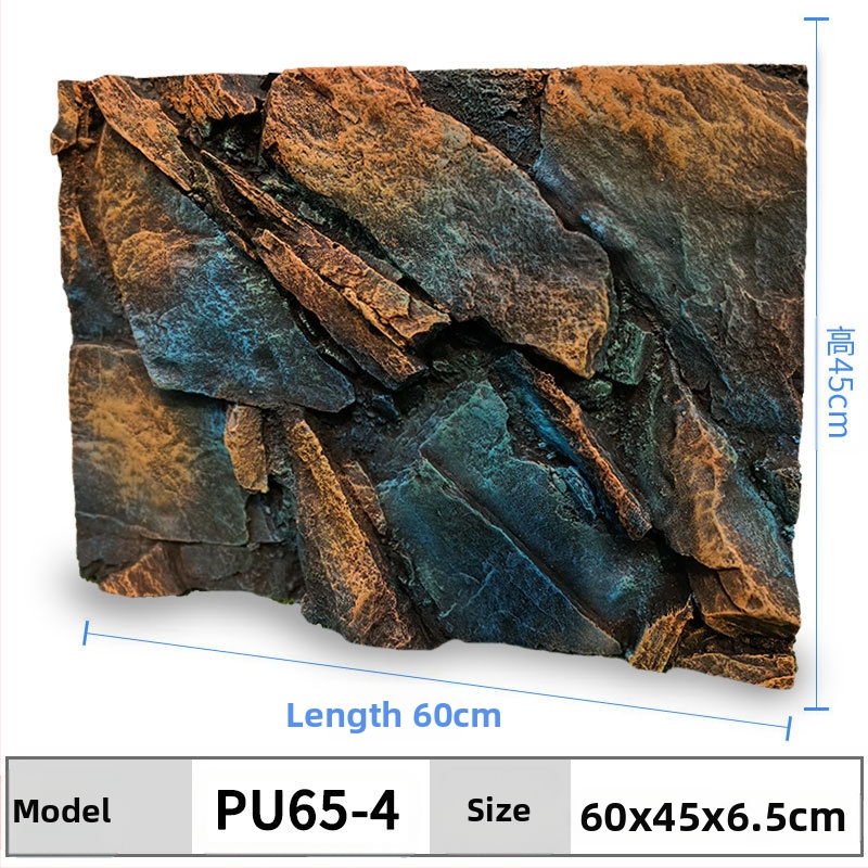 3D PU akvárium hátter panel – sziklaszerű táj dekoráció; Anyag: PU; Funkció: táj dekoráció; Fő használat: akvárium táj dekoráció; Súly: 0.5 kg