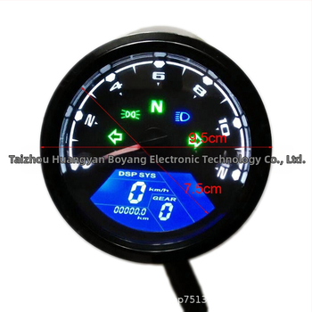 Motocikla instrumentu panelis universālai modifikācijai – retro stila LCD odometrs, 12V (Zīmols Boyang, Modelis byff)