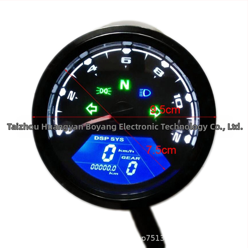 Мотоциклетен инструментален панел за универсална модификация – ретро стил LCD одометър, 12V, марка Boyang, модел byff