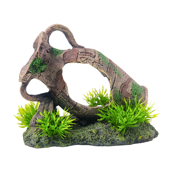 Κρεμαστό διακοσμητικό ενυδρείου – ρητίνη, στυλ φθαρμένων αγγείων, διακόσμηση ενυδρείου