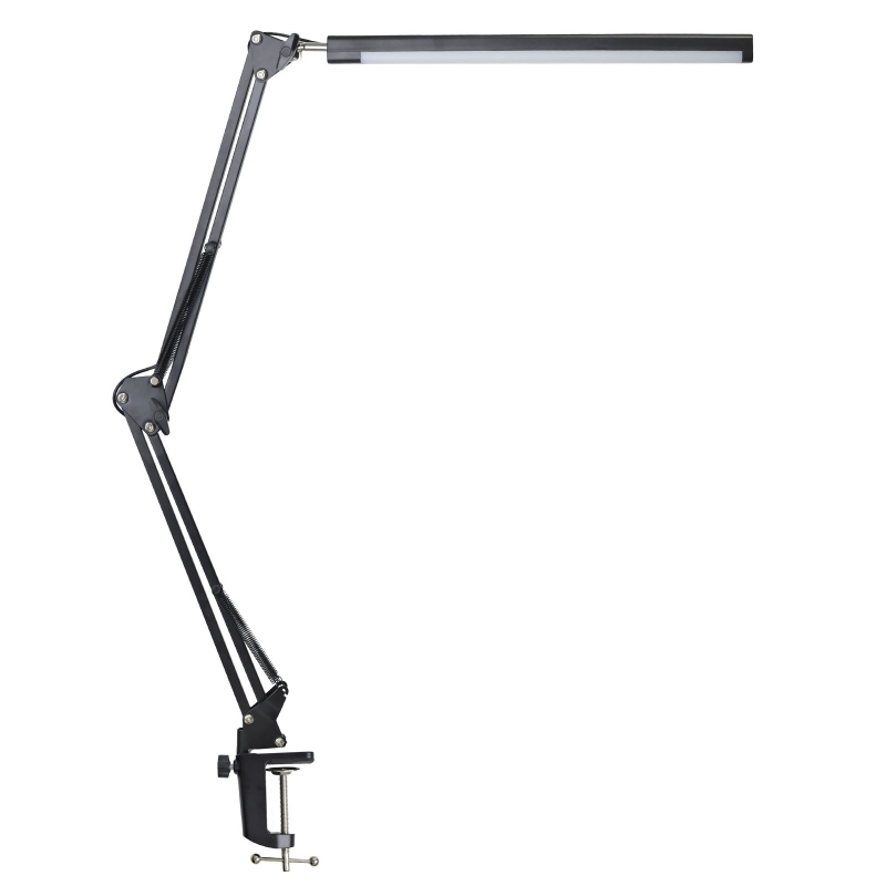 Λάμπα γραφείου με ρυθμιζόμενο μακρύ βραχίονα, προστασία ματιών, USB θύρα, 5V, μοντέλο βάσης δίσκου I5