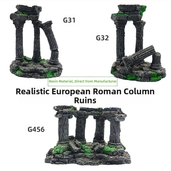 Διάκοσμητικό ενυδρείου από ρητίνη για τοπίο – στυλ Δράκων Κολώνα και Κοραλλιογενής Ρωμαϊκή Κολώνα, 1 kg, διακόσμηση ενυδρείου