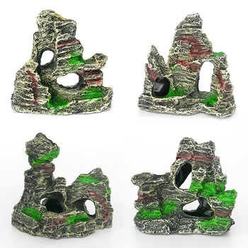 Μίνι ροκeri από ρητίνη για ενυδρείο — οικολογική ρητίνη, τοπίο ενυδρείου παγκόσμιο, διακοσμητικό τοπίο, απλό στυλ, συσκευασία 100 τεμάχια