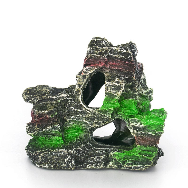 Mini stijena ukras za akvarij od smole — ekološki prihvatljiva smola, jednostavan stil, pejzažni dekor za akvarij, paket 100