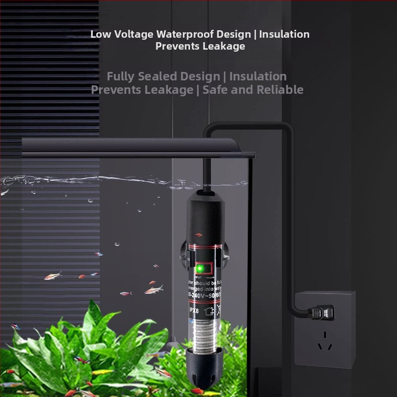 Akvariumo šildymo lazdelė su automatine temperatūros kontrole, galia 10W/25W/50W/75W