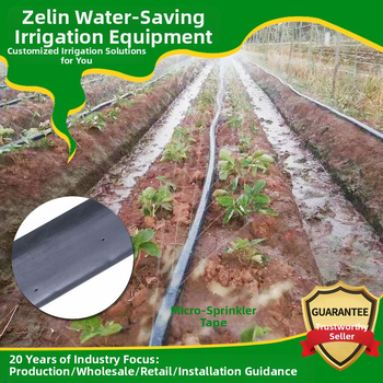 Zelin šiltnamio laistymo mikro purškimo juosta su įstrižomis skylėmis, daugiaaukė juosta (5 skylės / 7 skylės)