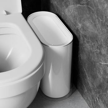 Bez vāka atkritumu tvertne mājas lietošanai, 12 l, plastmasa, ovāla forma, zīmols Qiaofeng