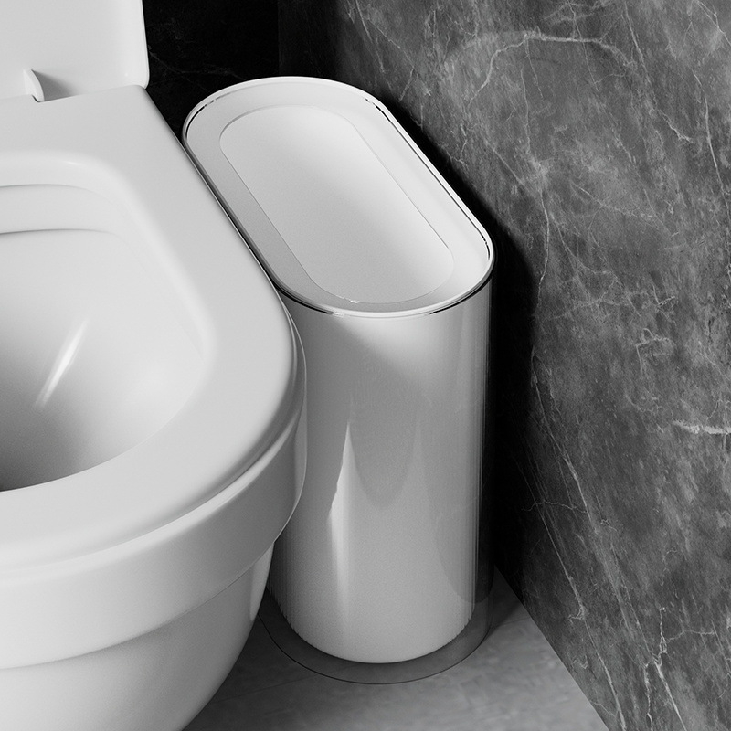 Bez vāka atkritumu tvertne mājas lietošanai, 12 l, plastmasa, ovāla forma, zīmols Qiaofeng