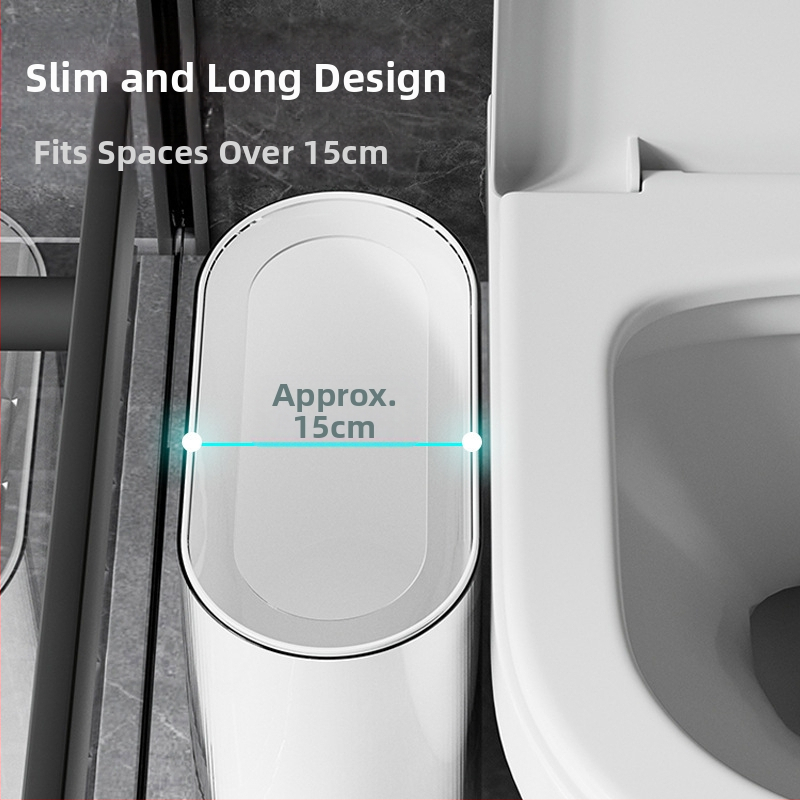 Безкапак кош за отпадъци за кухня и баня, 12 л, пластмасова, овална форма, марка Qiaofeng