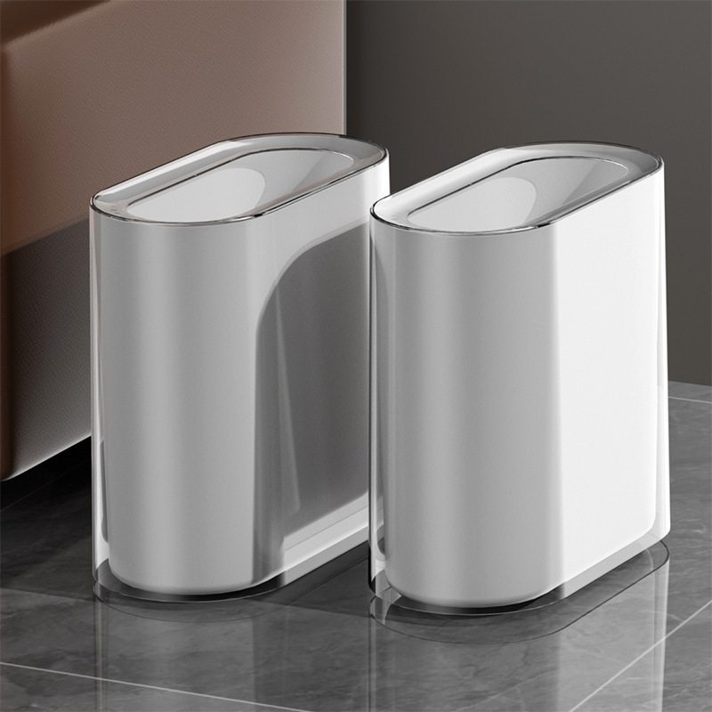 Bez vāka atkritumu tvertne mājas lietošanai, 12 l, plastmasa, ovāla forma, zīmols Qiaofeng
