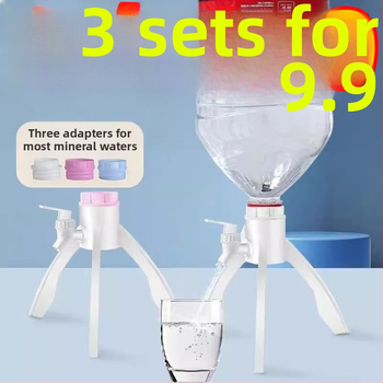 DIY műanyag akváriumi vízforgalmazó eszköz fordított háromlábú ásványvíz-palackkal