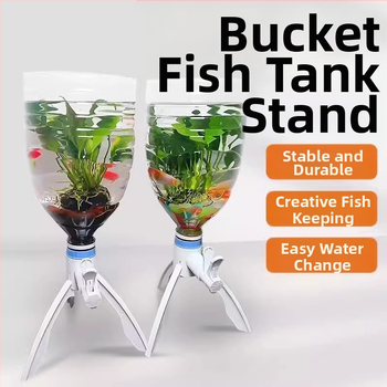 DIY műanyag akváriumi vízforgalmazó eszköz fordított háromlábú ásványvíz-palackkal