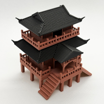 3D εκτυπωμένο διακοσμητικό αρχαίων κτιρίων για ενυδρείο, μικρο-τοπίο, πλαστικό