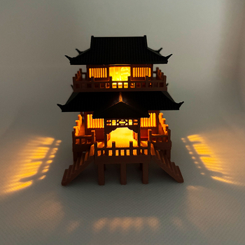 3D εκτυπωμένο διακοσμητικό αρχαίων κτιρίων για ενυδρείο, μικρο-τοπίο, πλαστικό