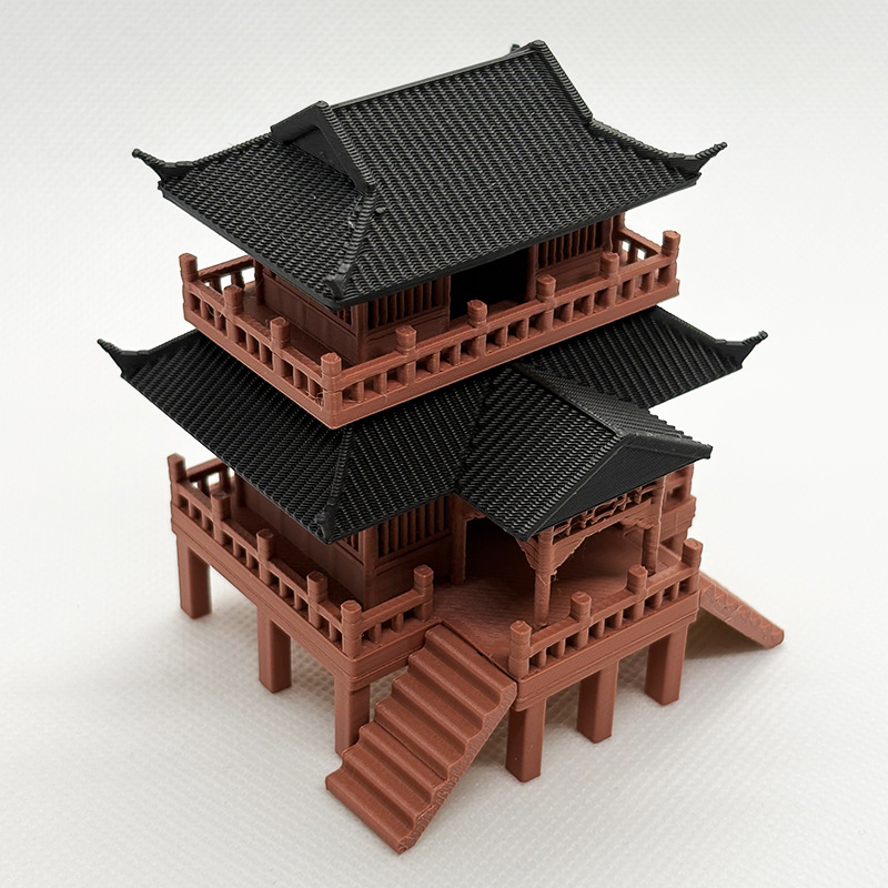 3D εκτυπωμένο διακοσμητικό αρχαίων κτιρίων για ενυδρείο, μικρο-τοπίο, πλαστικό