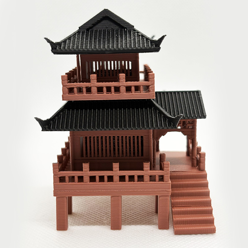 3D εκτυπωμένο διακοσμητικό αρχαίων κτιρίων για ενυδρείο, μικρο-τοπίο, πλαστικό