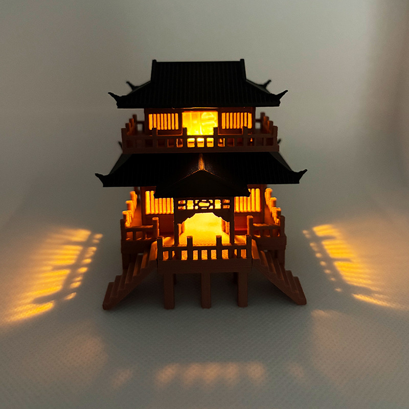 3D εκτυπωμένο διακοσμητικό αρχαίων κτιρίων για ενυδρείο, μικρο-τοπίο, πλαστικό