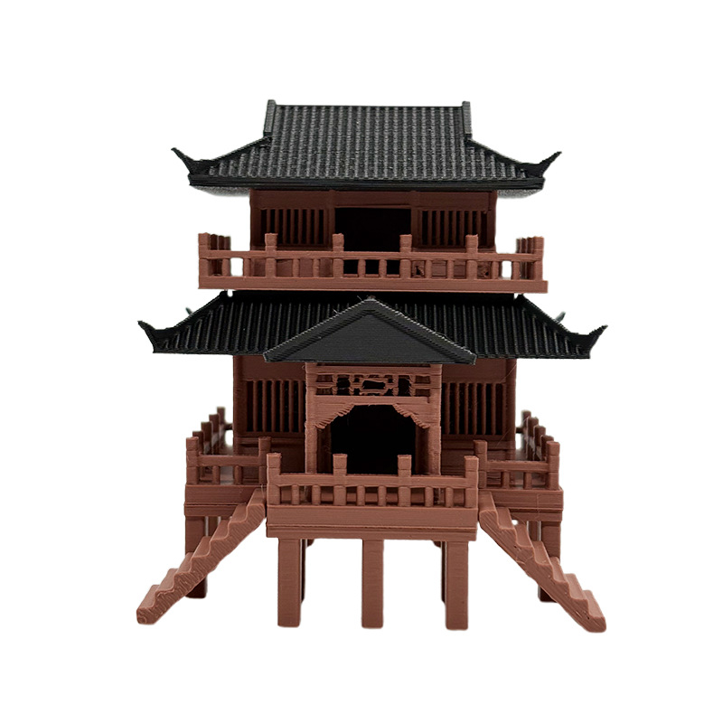 3D εκτυπωμένο διακοσμητικό αρχαίων κτιρίων για ενυδρείο, μικρο-τοπίο, πλαστικό