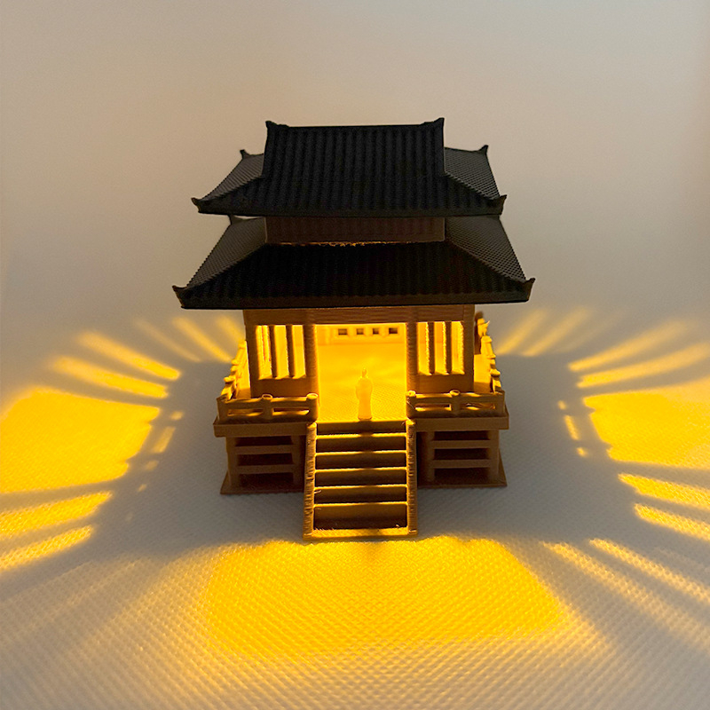 3D εκτυπωμένο διακοσμητικό αρχαίων κτιρίων για ενυδρείο, μικρο-τοπίο, πλαστικό