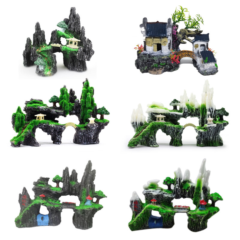 Akváriumi rockery dekoráció gyantából – valósághű tájhatás; Anyag: gyanta; Funkció: akvárium dekoráció; Súly: kb. 1 kg; Készlet: 1 db