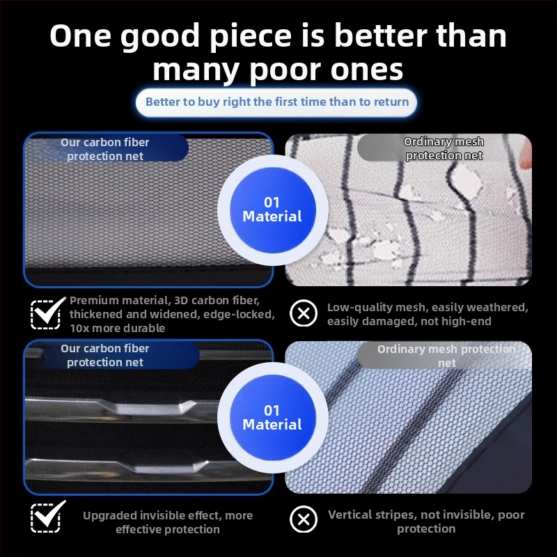 Метална мрежа за радиатора на автомобила — защита от насекоми, предна решетка, OEM