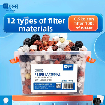 yee Filter materijal za akvarij: biokemijski keramički prsten s aktivnim ugljenom i vulkanskim kamenom (težina 0.5)