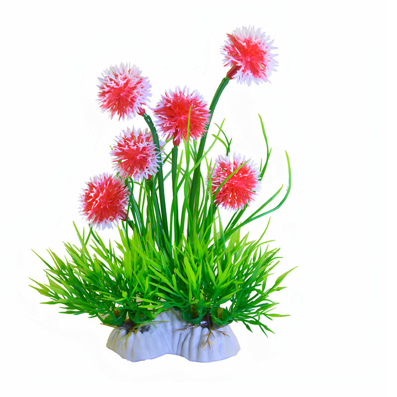 Dekor za akvarij s umjetnim plastnim vodnim biljem — Materijal: PE plast + keramna baza; Brend: Fish Zhijing; Šifra proizvoda: Cs landscaping series