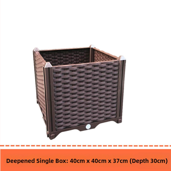 Γλάστρα εξωτερικού μπαλκονιού, ορθογώνια με βάση στο δάπεδο, ανθεκτική στη διάβρωση, αγροτικού στιλ, για οικιακή κηπουρική.