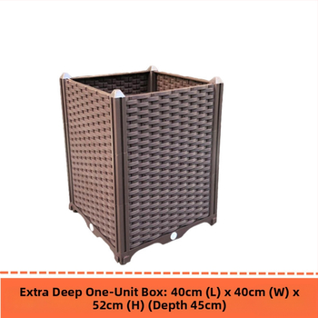 Γλάστρα εξωτερικού μπαλκονιού, ορθογώνια με βάση στο δάπεδο, ανθεκτική στη διάβρωση, αγροτικού στιλ, για οικιακή κηπουρική.