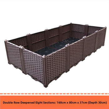 Γλάστρα εξωτερικού μπαλκονιού, ορθογώνια με βάση στο δάπεδο, ανθεκτική στη διάβρωση, αγροτικού στιλ, για οικιακή κηπουρική.