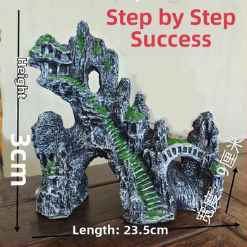 Διάκοσμος ενυδρείου: μίνι ροκερία διακοσμητικό σετ με πέτρινο καταφύγιο για μικροτοπίο