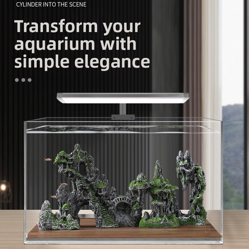 Διάκοσμος ενυδρείου: μίνι ροκερία διακοσμητικό σετ με πέτρινο καταφύγιο για μικροτοπίο