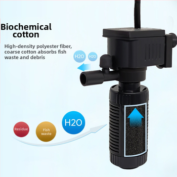 Garix Mini akvārija filtrs — iebūvēts kluss filtrēšanas kameras un skābekļa sūknis, trīs vienā; plastmasas korpuss, 0,16 kg