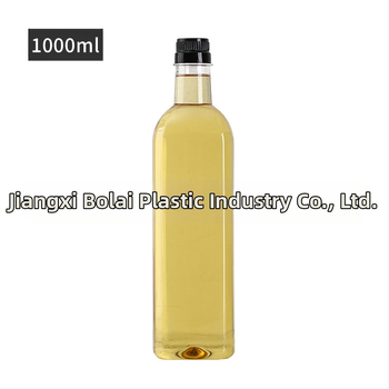 Bolai квадратна PET бутилка за камелиево масло, 500 ml, с капак с дърпане и отпечатан логотип