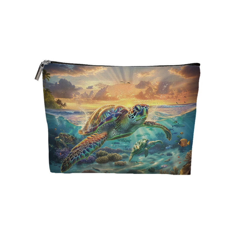 Sminktáska strandokra utazásokhoz, betűs mintával, poliészterből, bélés nélküli, tárolásra alkalmas, uniszex