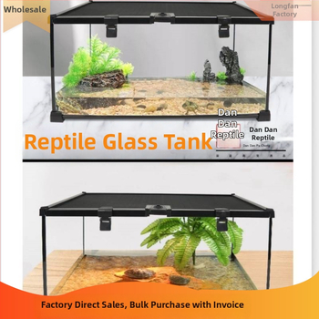 Γυάλινο τεράριουμ με καπάκι για αναρριχητικά ερπετά και γκέκο, τροπικός δάσος οικολογικός βιότοπος, κουτί αναπαραγωγής
