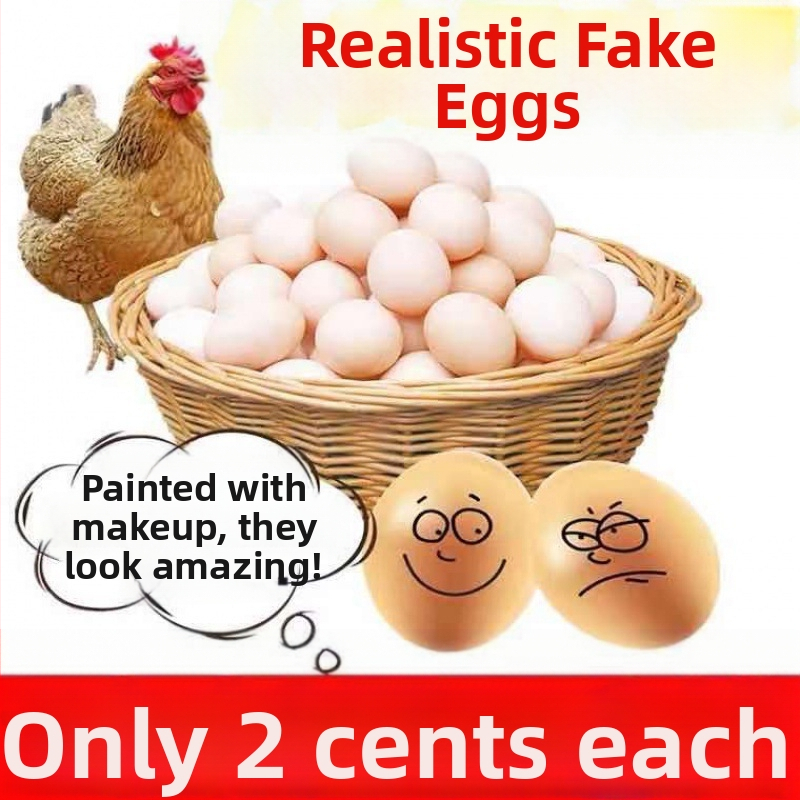 Пластмасови яйца за игра и обучение, боядисани декоративни яйца за деца, учебни пособия за детска градина (материал: пластмаса; възраст: 15–35 г; тип: друго)