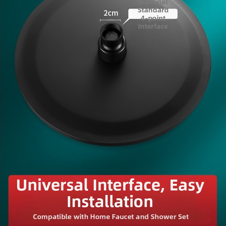 Душ глава от неръждаема стомана, с горно разпръскване, дъждовна функция, модерен минималистичен дизайн.